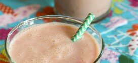 Sinaasappel-rozen-yoghurtdrankje