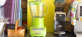 Een appelgroene blender